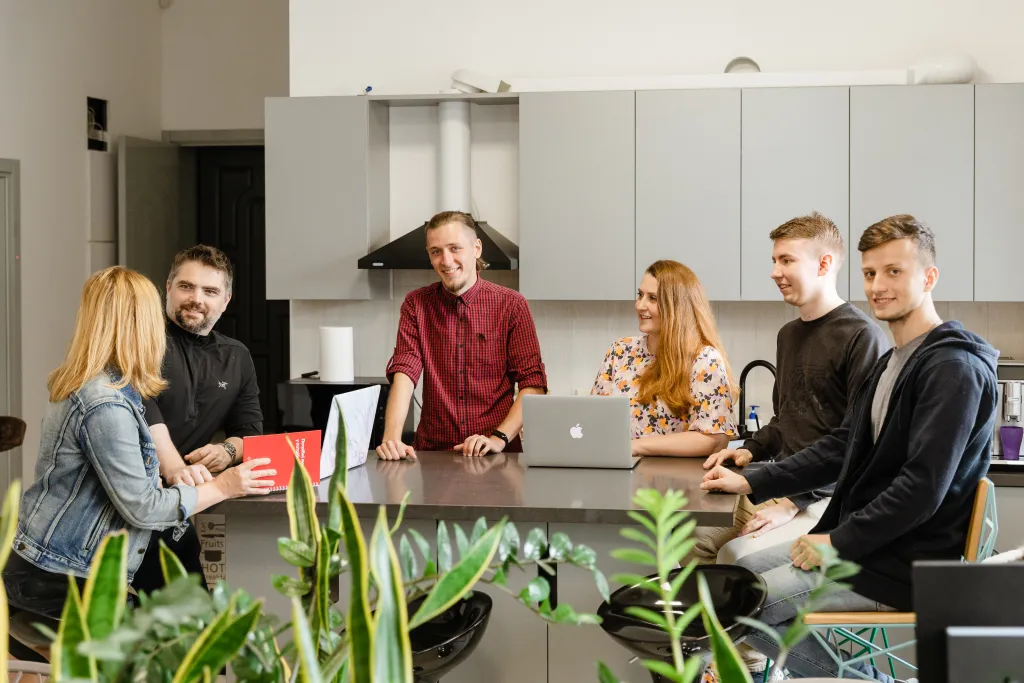 Meeting of a development team in our new coworking